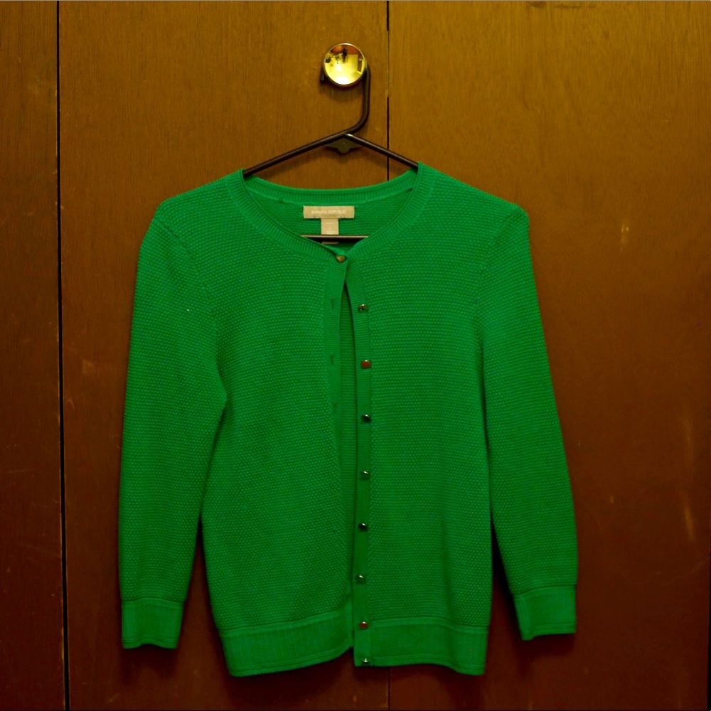 Banana Republic Green Cardigan